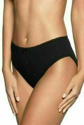 6 Pack blk/Whi Ladies Briefs 100%Cotton Maxi Full Comfort Fit Underwear Size4-20