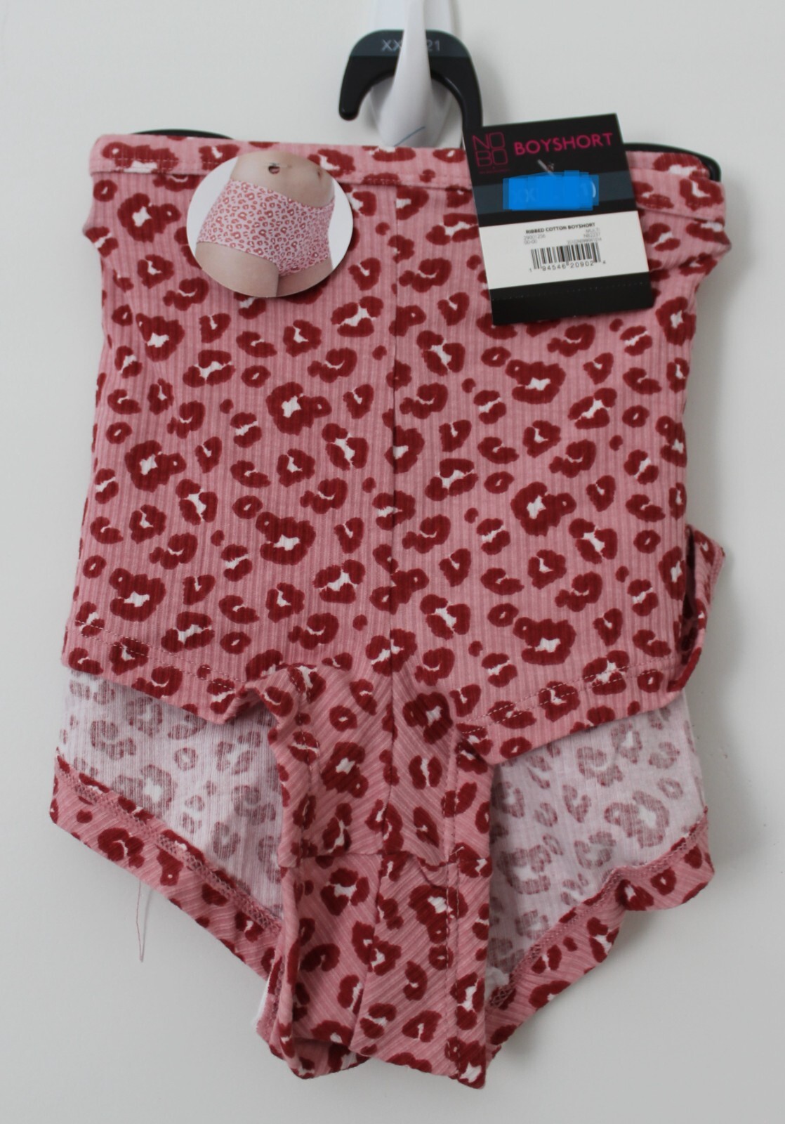 No Boundaries Women’s Seamless Boyshort Panties Red Multisize NWT