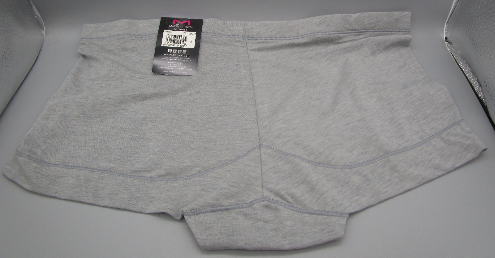 MAIDENFORM~2XL 9~DM0002 ~ Grey Heather Dream Tailored Cotton Boyshort