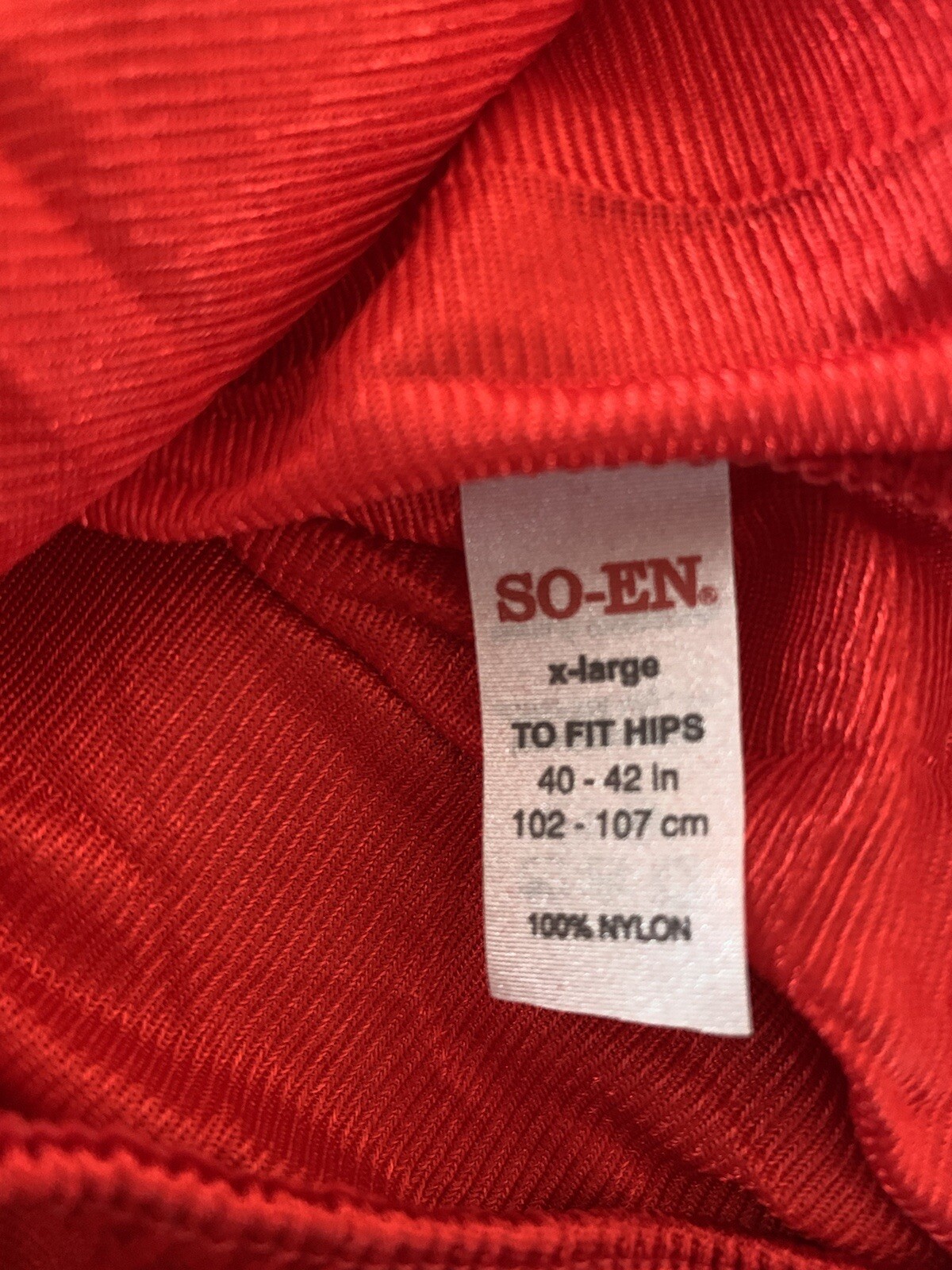 Nwot 100% Nylon red High Waist brief panties XL With Nylon Satin Gusset