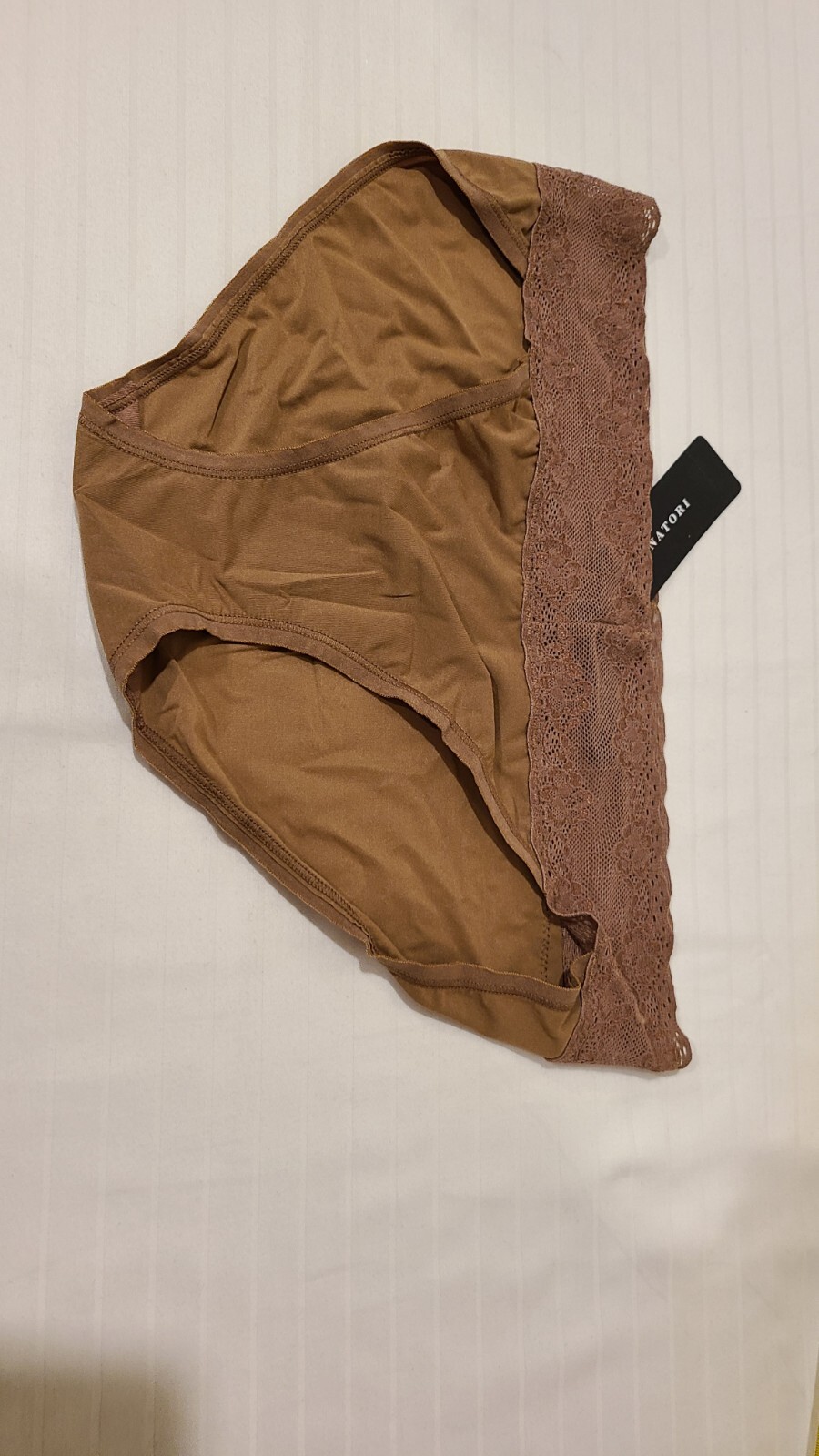 NWT-Natori Bliss Perfection One Size Fits All V-Kini Panty-Toffee Caramel Color