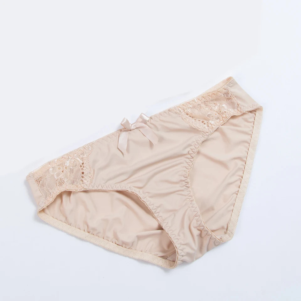 Solid Seamless Panty Set Invisible Low Waist Briefs Underwear Women 2PCS Set