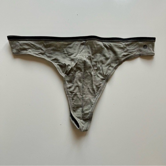 allbirds Trino Thong Underwear Panty Wool Blend Boulder Gray 3X NWT