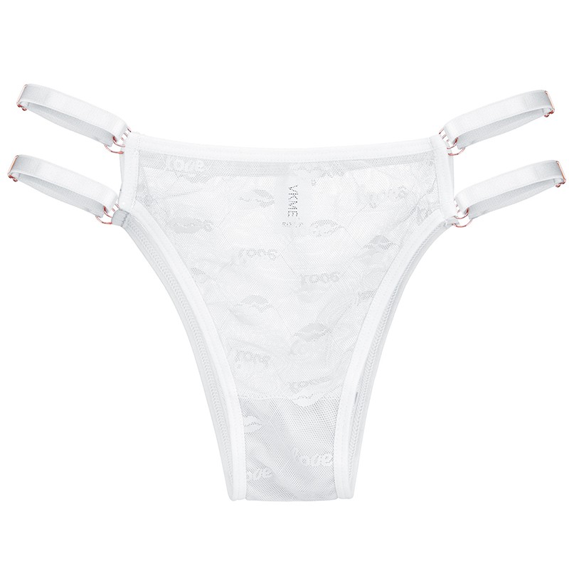 6 Pack Lot Sexy Womens See Through Sheer Panties Double Strap Underwear Lingerie