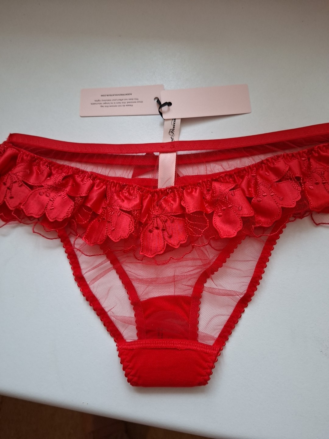 AGENT PROVOCATEUR RED ETTAH BRIEF SIZE AP 1 X SMALL UK 6/8 BNWT RRP £175