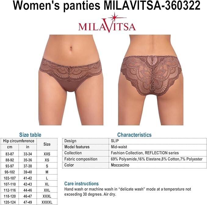 Victoria Bella MILAVITSA-360322 Women’s panties, SLIP, mid-waist