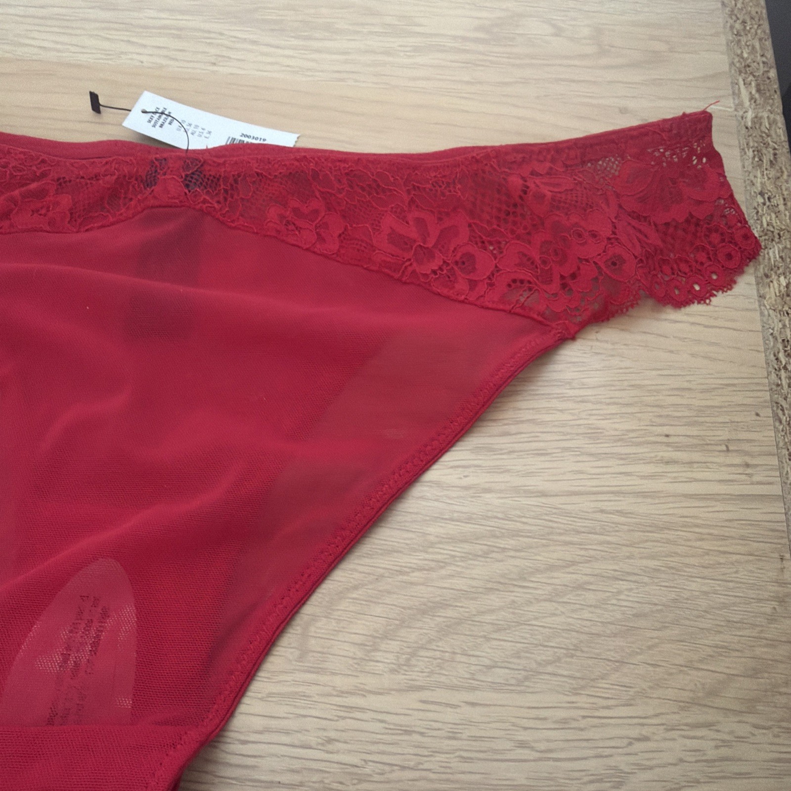 Ann Summers Sexy Lace Planet Size 10 Brazilians Briefs Red R220