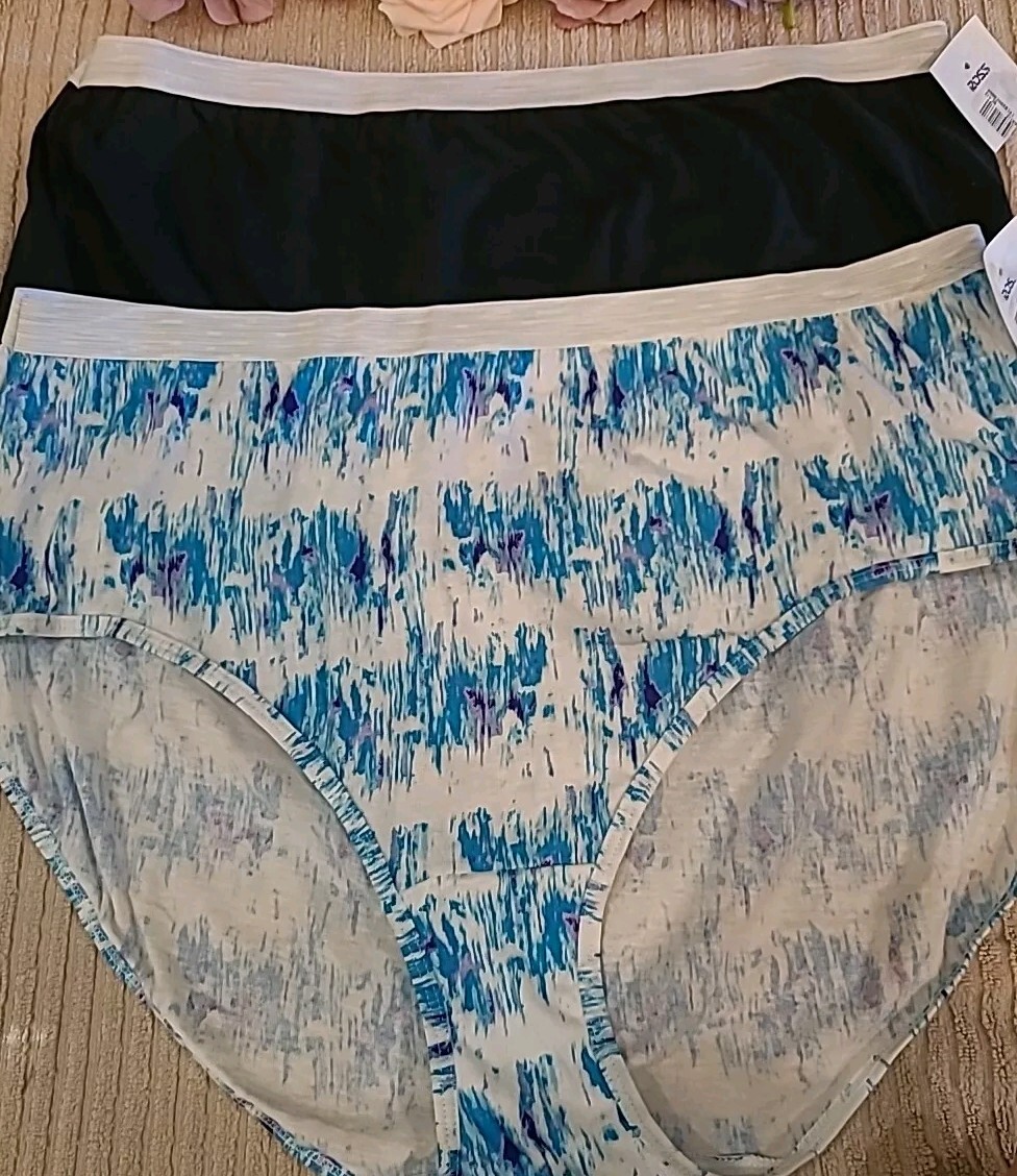 JMS – JUST MY SIZE 2 Pair Lot Cotton Comfort BRIEF Panties ~ Sz 12 ~ nwt