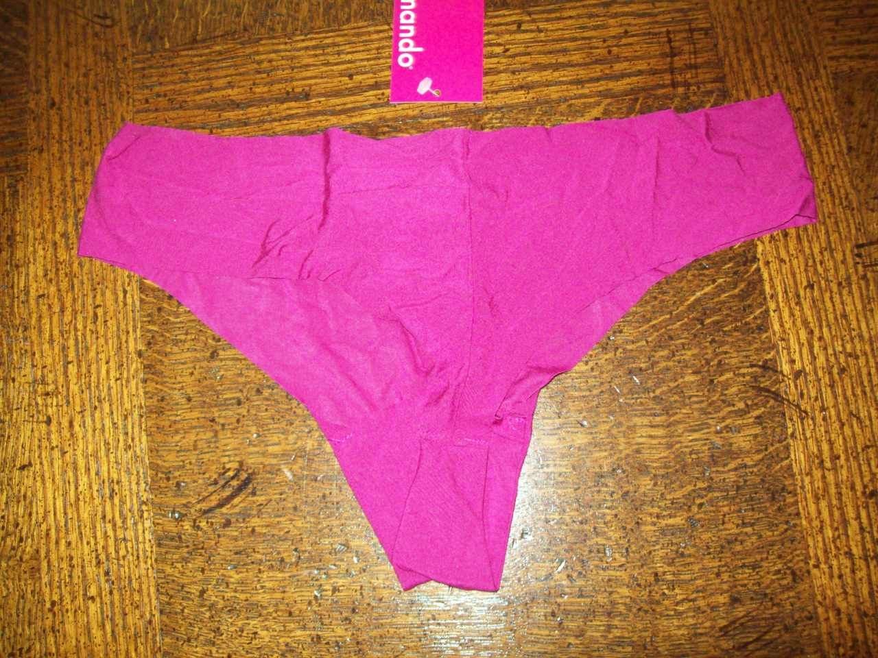 NWT COMMANDO STRETCH BUTTER MID RISE THONG PANTIES CT16 RSY ROSEBERRY M