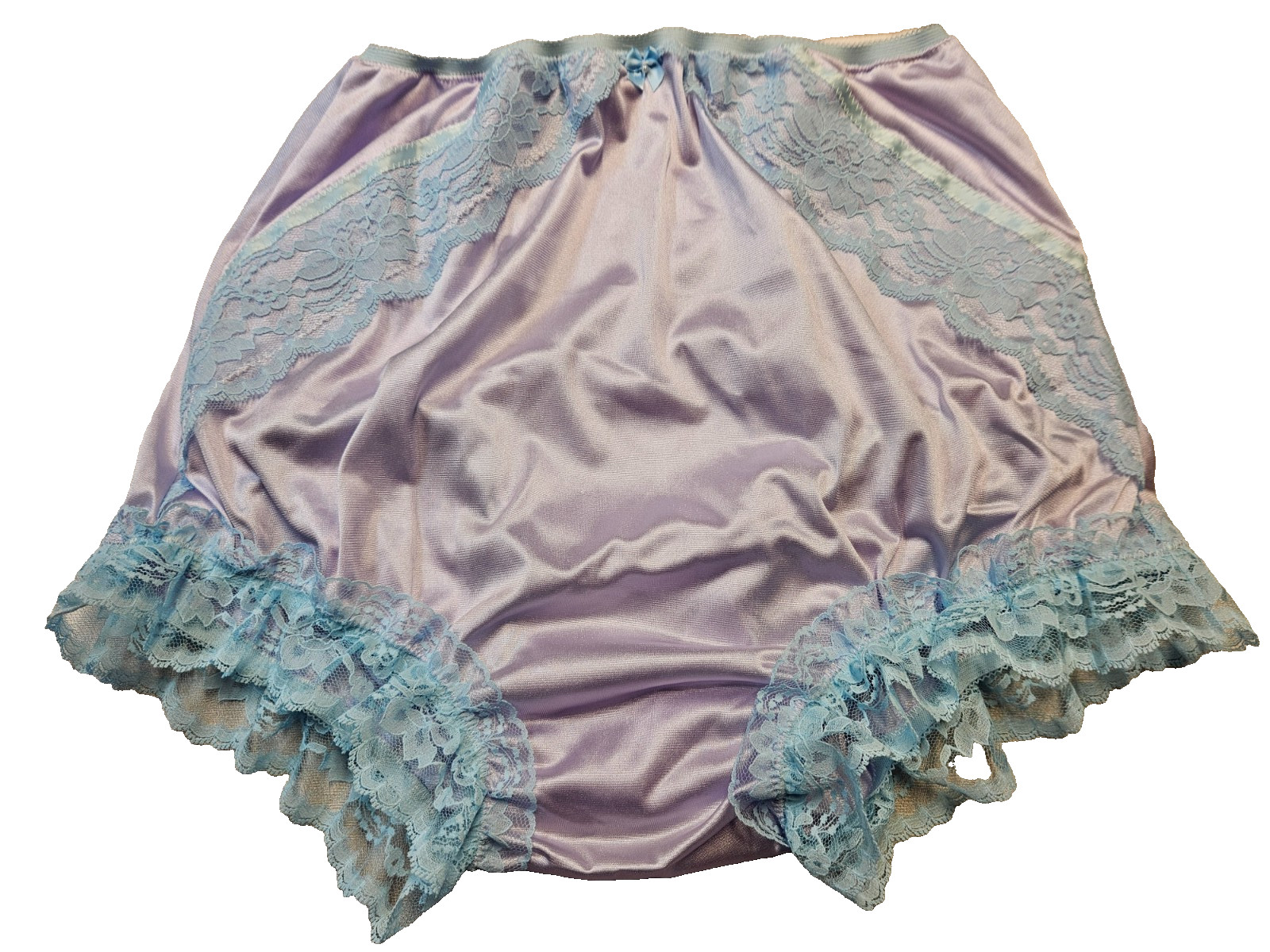 ORCHID BL Nylon Tricot LACY Bubble Bloomer & SISSY PANTY 2 LAYER 27-42 Waist