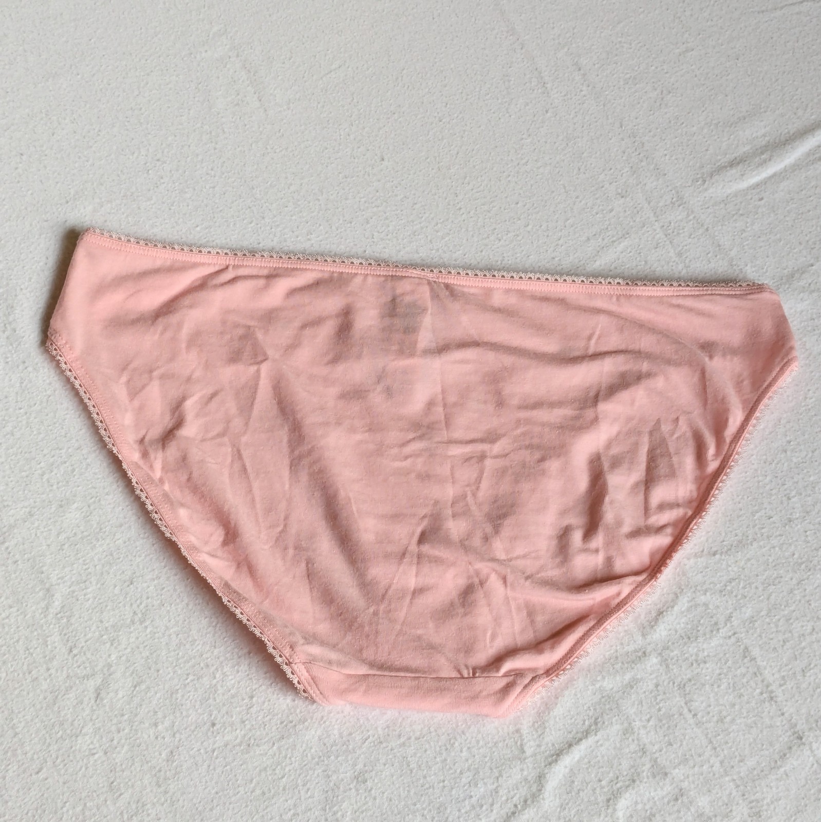 Victoria’s Secret New Bikini Lace Trim XL Pink Strawberry Embroidery Cotton