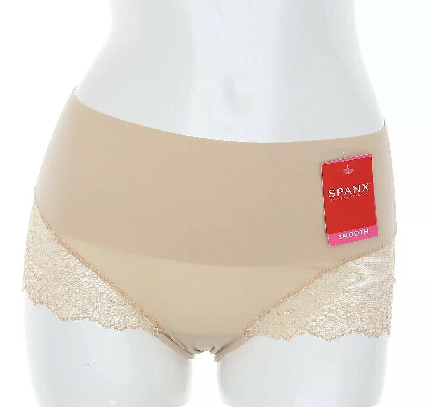 Spanx L80513 Womens Soft Nude Cheeky High-Waist Hipster Panties Size XS