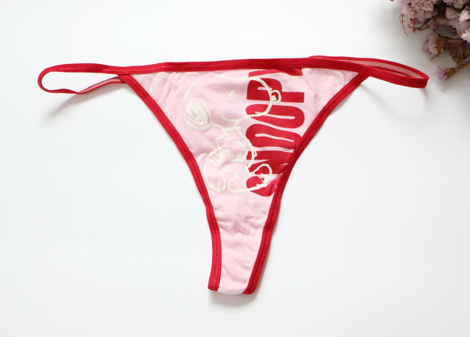 Women Thongs cotton T-back Cute Cartoon Underwear G-string Knickers XXS-XS-S-M