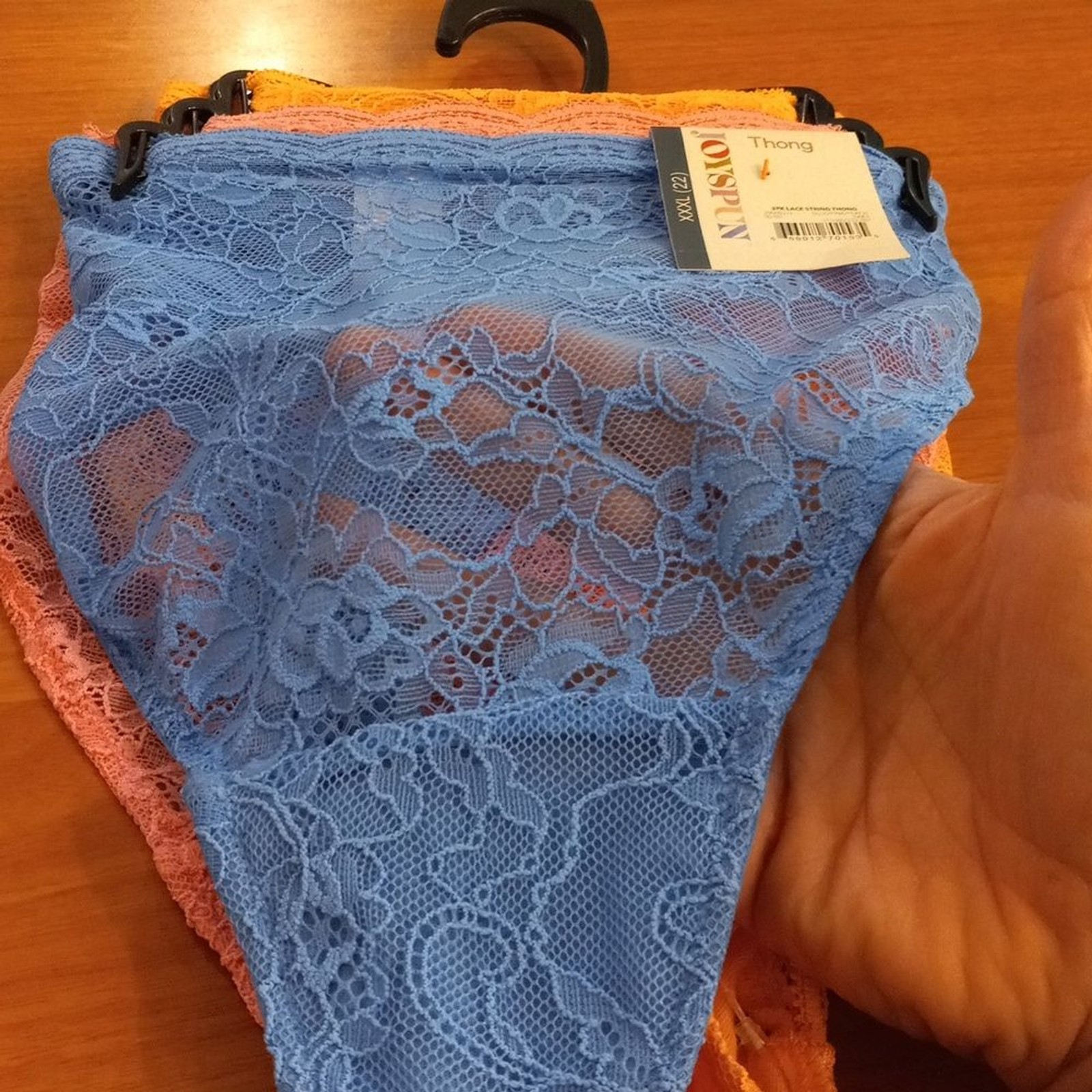 Women 3X Lace String Thong Set 3 Panties Plus Size High Waist Stretch Soft NWT