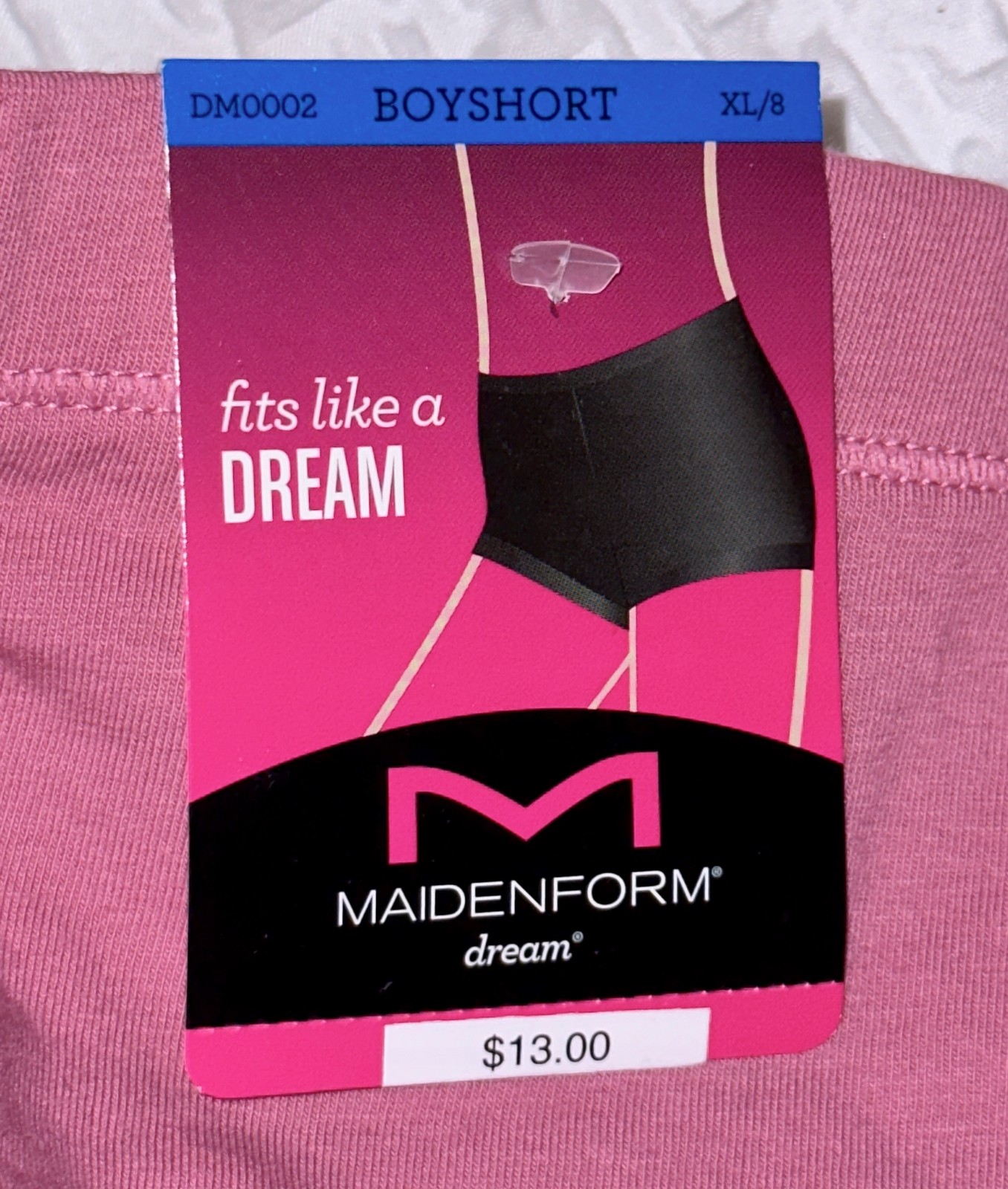 MAIDENFORM Dream Tailored Cotton Mauve Pink Boyshort Panty Womens S M L XL 2XL