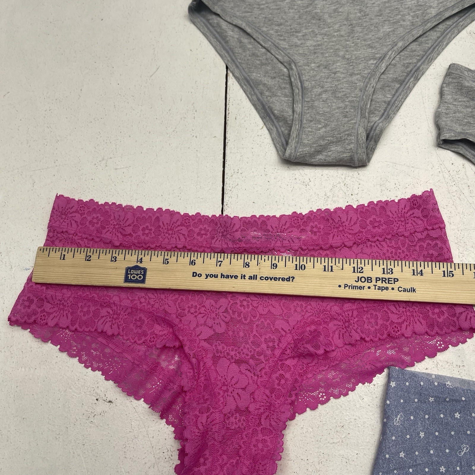 Pink Victoria’s Secret 4 Pack Pink Gray Blue Cheeky Underwear Women’s Large