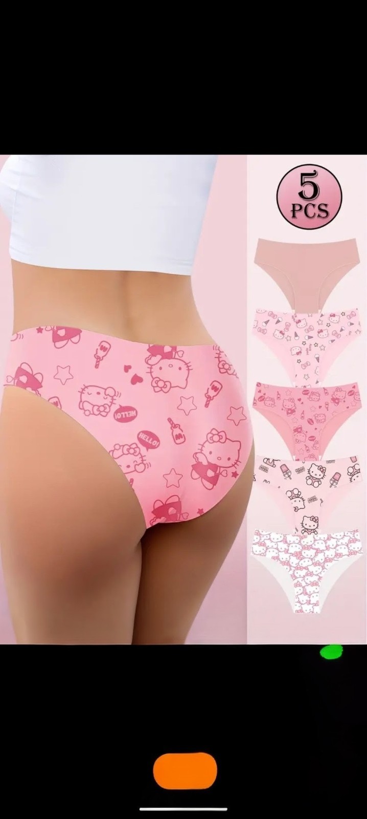 Hello Kitty Set of 5 Low Rise Panties Size M Same Day n Free Shipping New 01187