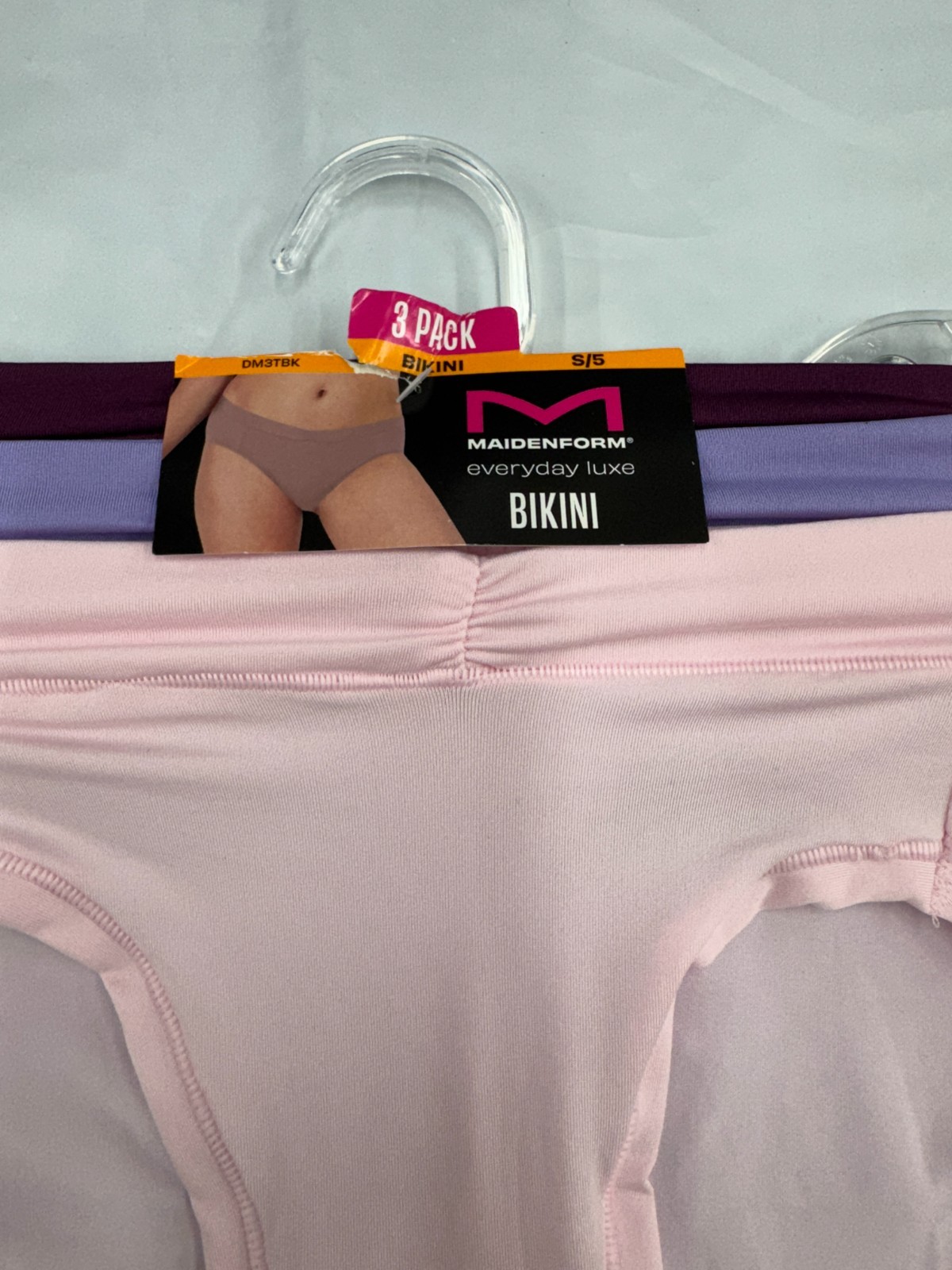 NEW 3 Pack Maidenform Everyday Luxe Bikini Panties S/5 Multi-Color DM3TBK