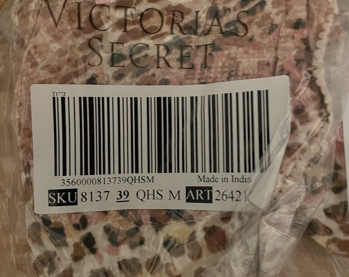 NWT Victoria’s Secret M Medium 100% Cotton Bikini Panties Cheetah Panty