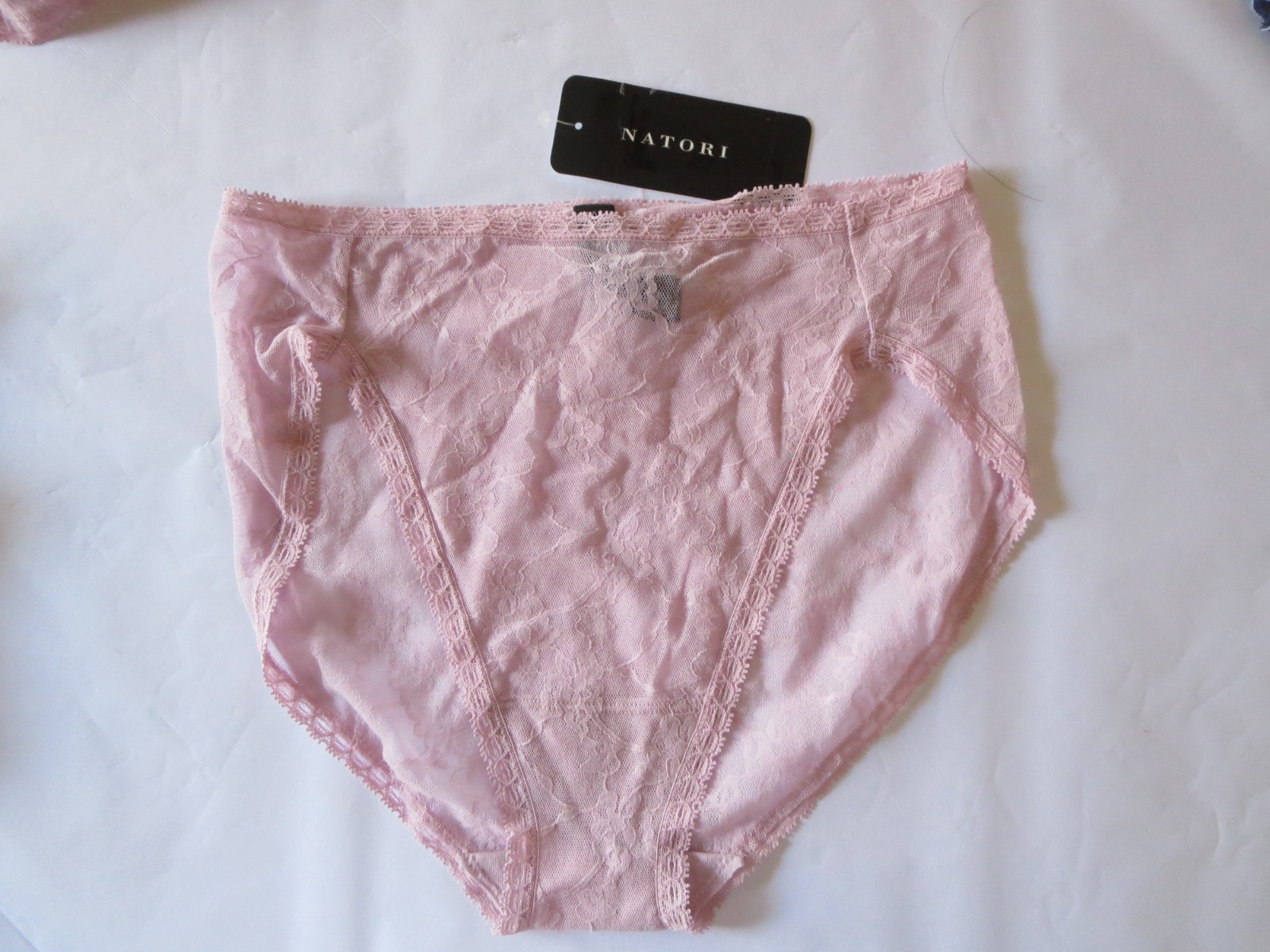 NATORI BLISS ALLURE LACE FRENCH CUT PANTY #772303, ONE SIZE (FITS S-XL) PINK NEW