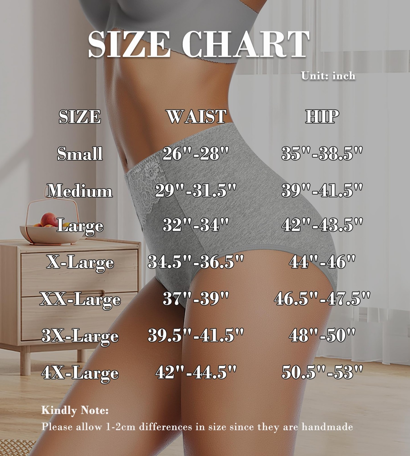 Womens Underwear Cotton High Waisted Underwear Women Pack Postpartum Panties …