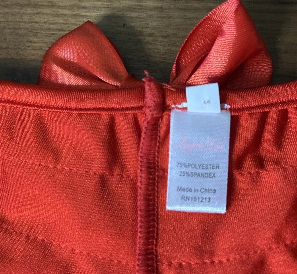 Kitten By Lingerie Diva Red Ruffle Truffle Sexy Boyshort Undies Sz S/M Rumba Bow