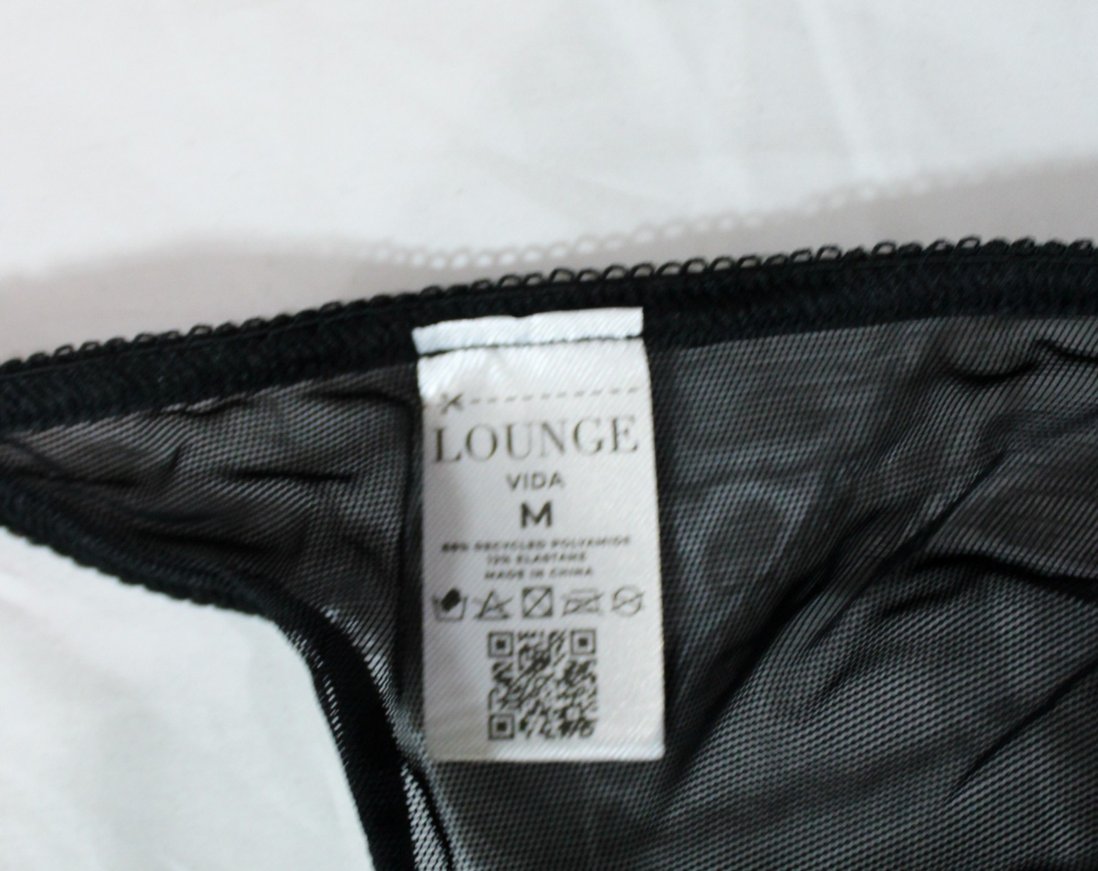 Lounge Women’s Sheer Mesh Vida Slip Dress G-String Panty ZG3 Black Medium NWT
