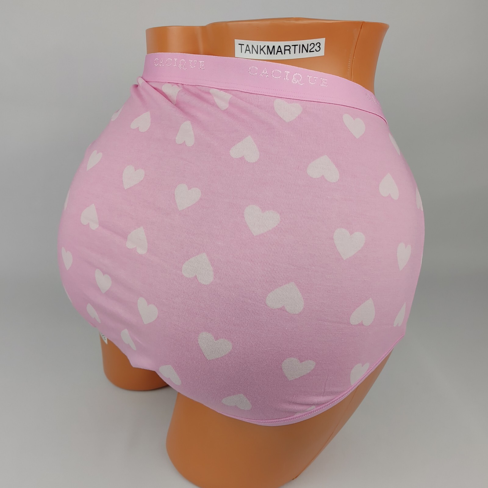 Lane Bryant Cacique Cotton Full Brief Plus 14/16 Pink with Pink Hearts