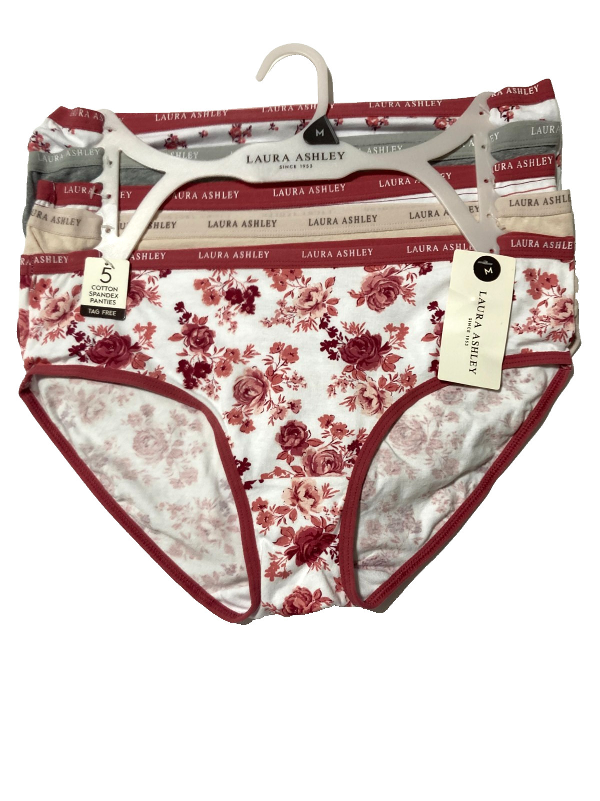 New-Laura Ashley Panties size Medium pack of 5 – multicolor w/print variations