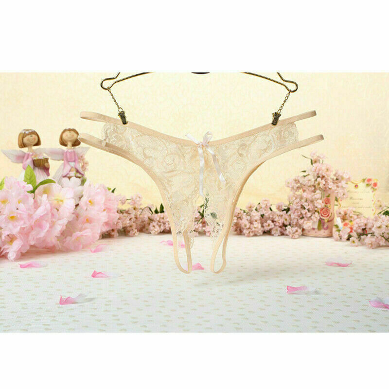 Women’s Floral Panties Crotchless Underwear Thongs Lingerie G-String Lace Briefs