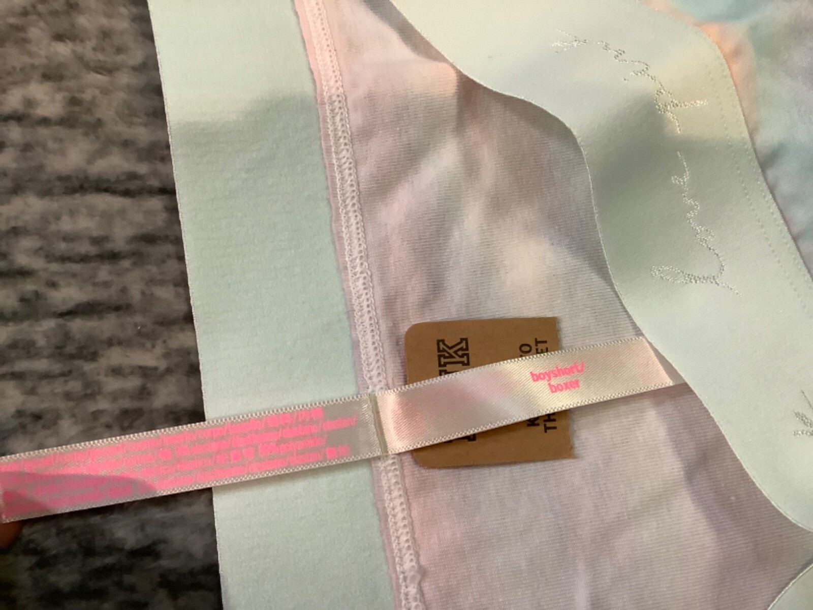 Victoria’s Secret Pink Ombre Tie Dye Boyshort Shortie Panties Sunset L XL NWT