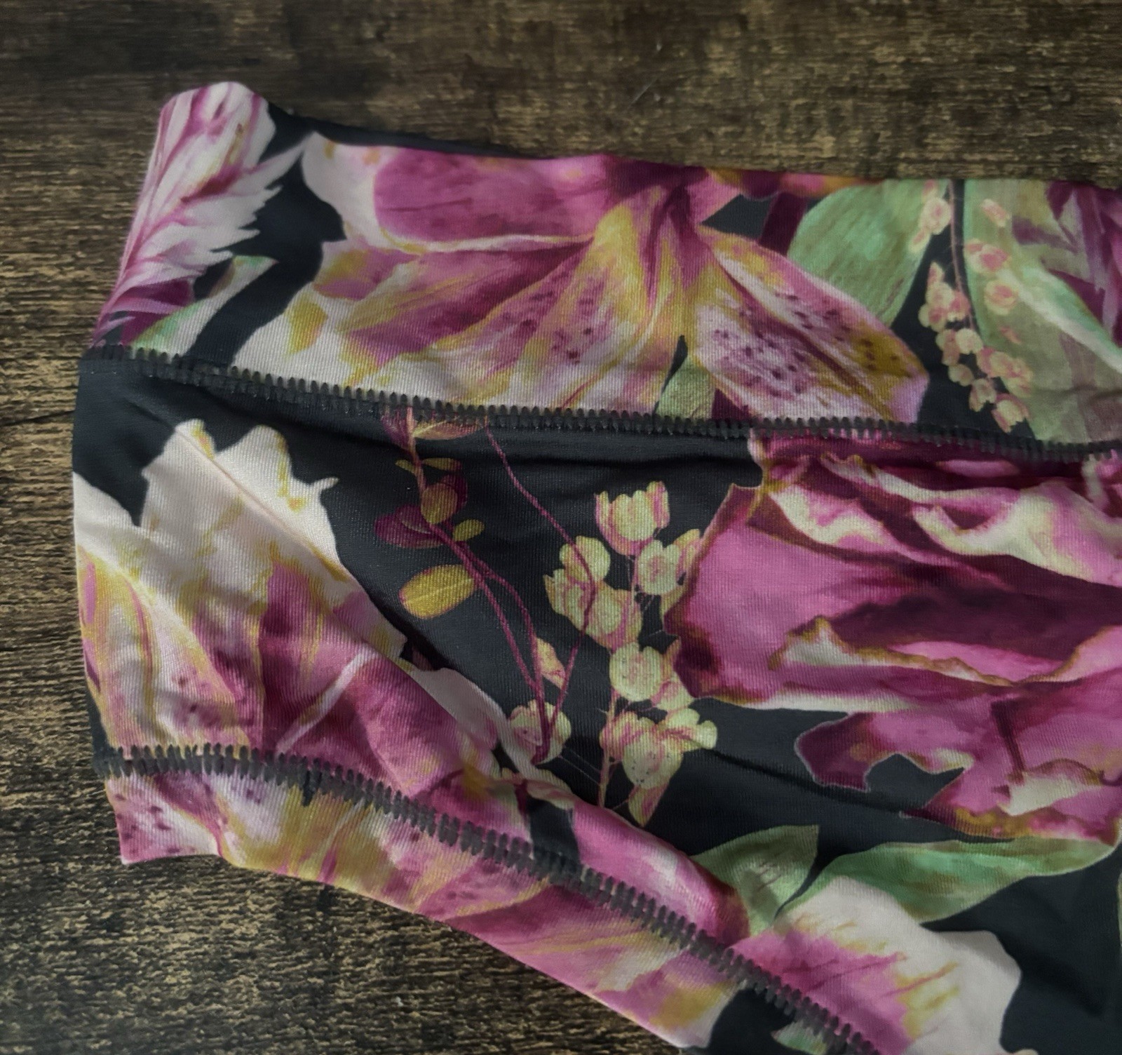 Plus Size 18/20 Lane Bryant Cacique Comfort Bliss Thong Nylon Gray Pink Flower