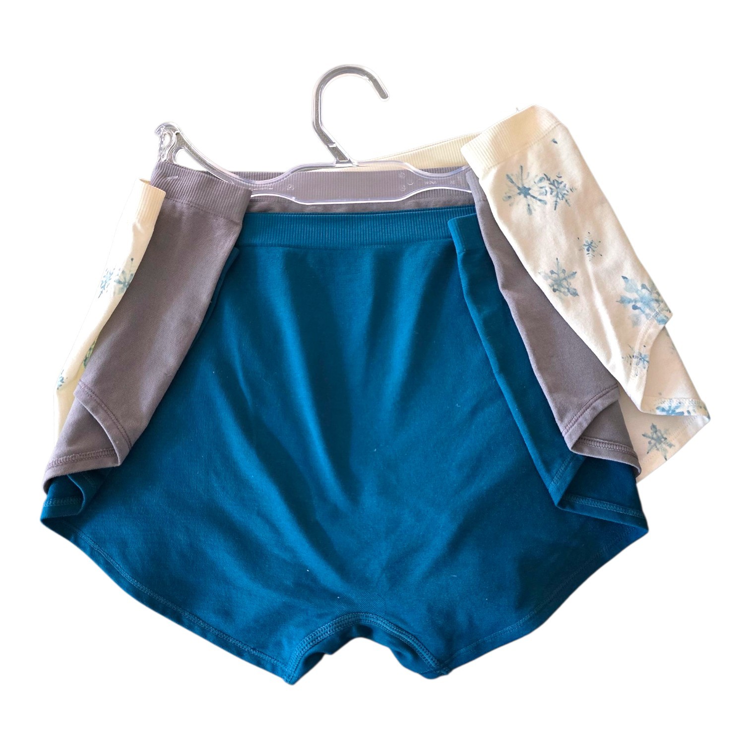 Arizona body Boyshort underwear SZ XL 3-pack seamless Teal Gray Snow NWT