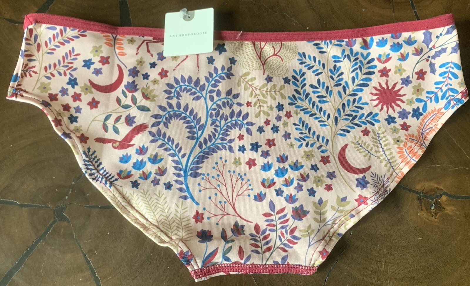 NWT Anthropologie The LyreBird Skin Seamless Printed Hipster Briefs Size XXS/XS
