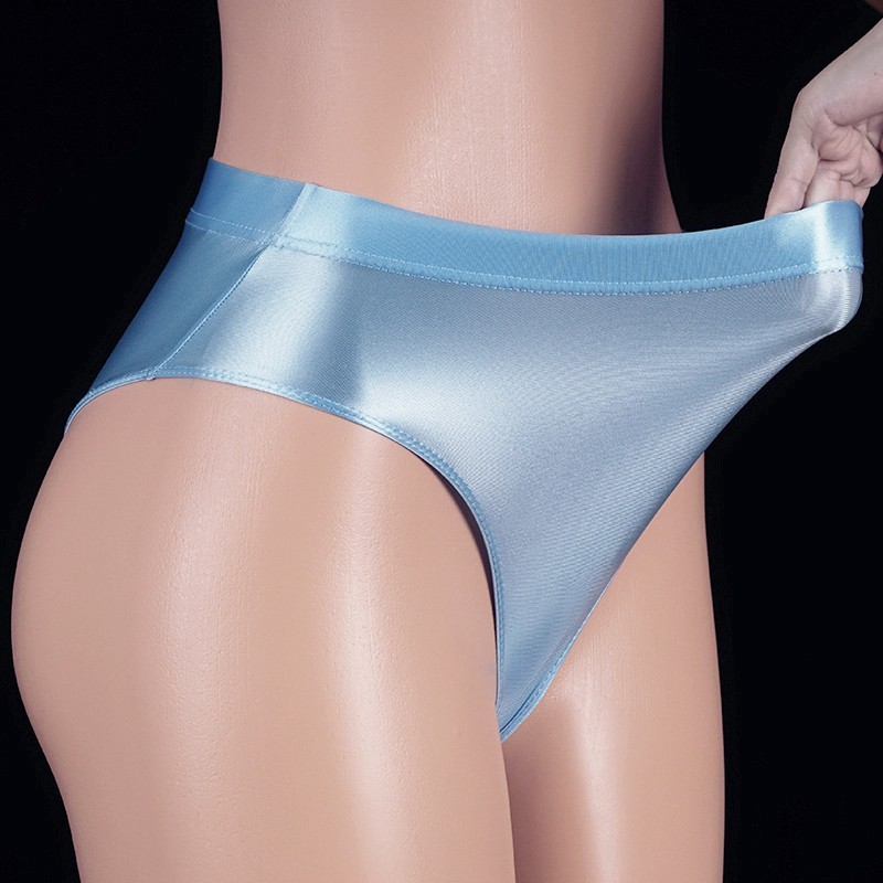 2026 Women’s Yoga Panties Shiny Satin Briefs Knickers Opaque Gym Low-rise Briefs