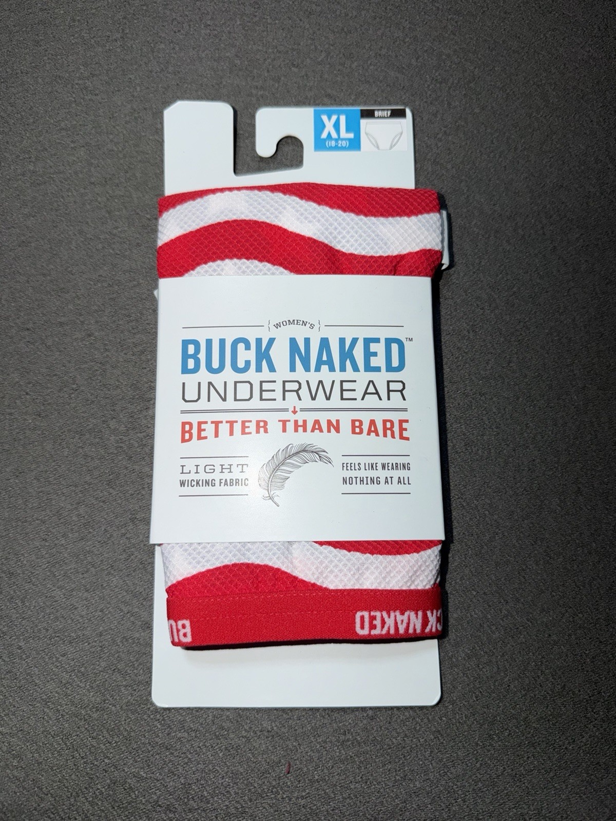 Duluth Trading Co Women’s Buck Naked Underwear American Flag Briefs XL