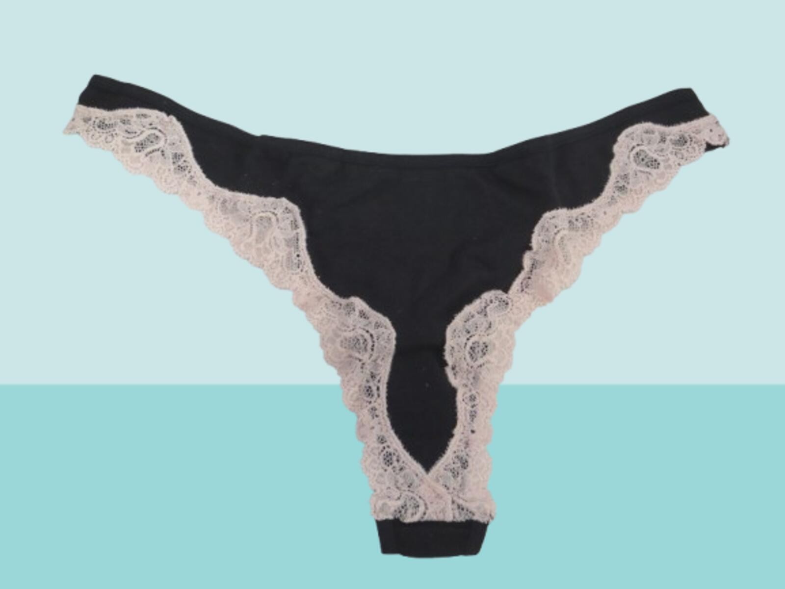 EXPRESS INTIMATES COTTON SPANDEX THONG PANTY BLACK SIZE MEDIUM BOXED LOT OF 5
