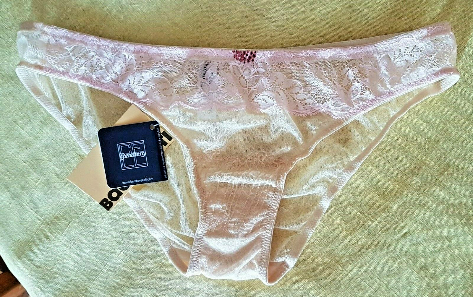 Bacirubati NEPPI CIPRIA Narrow Sided Beige/Pink Mesh/Lace Hipster Brief