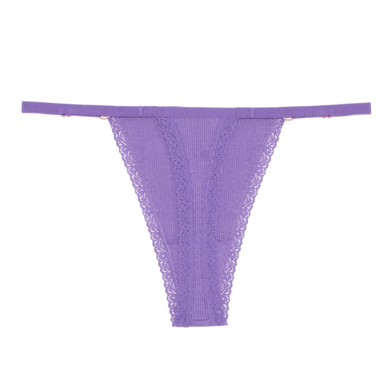6-Pack Women’s Adjustable Lace G-String Thongs Low Rise Panties Cotton underwear