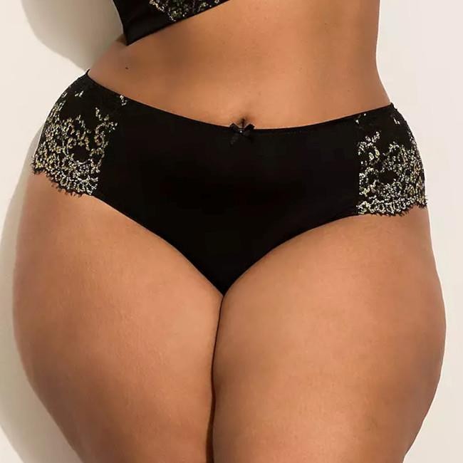 Lane Bryant Cacique Shimmery-Lace Cheeky Panty 14/16 *Black* NWT!