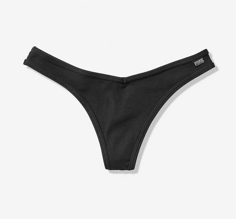 Victorias Secret V Cut Brazilian THONG Panty Panti SEXY Cotton NWT High Leg PINK