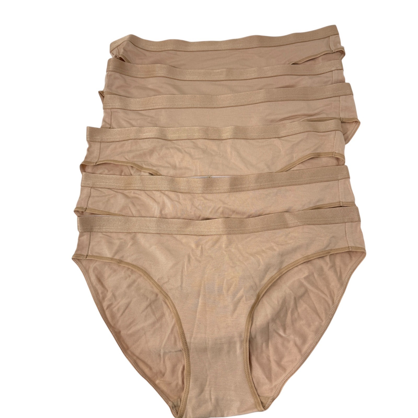 Quince Micromodal Brief Underwear (6-pack) Warm Sand NEW Womens Medium
