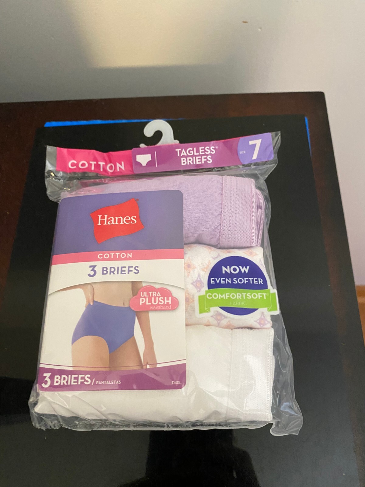 NEW WOMEN’S SIZE LARGE (7) HANES COTTON BRIEF UNDERWEAR 3-PACK