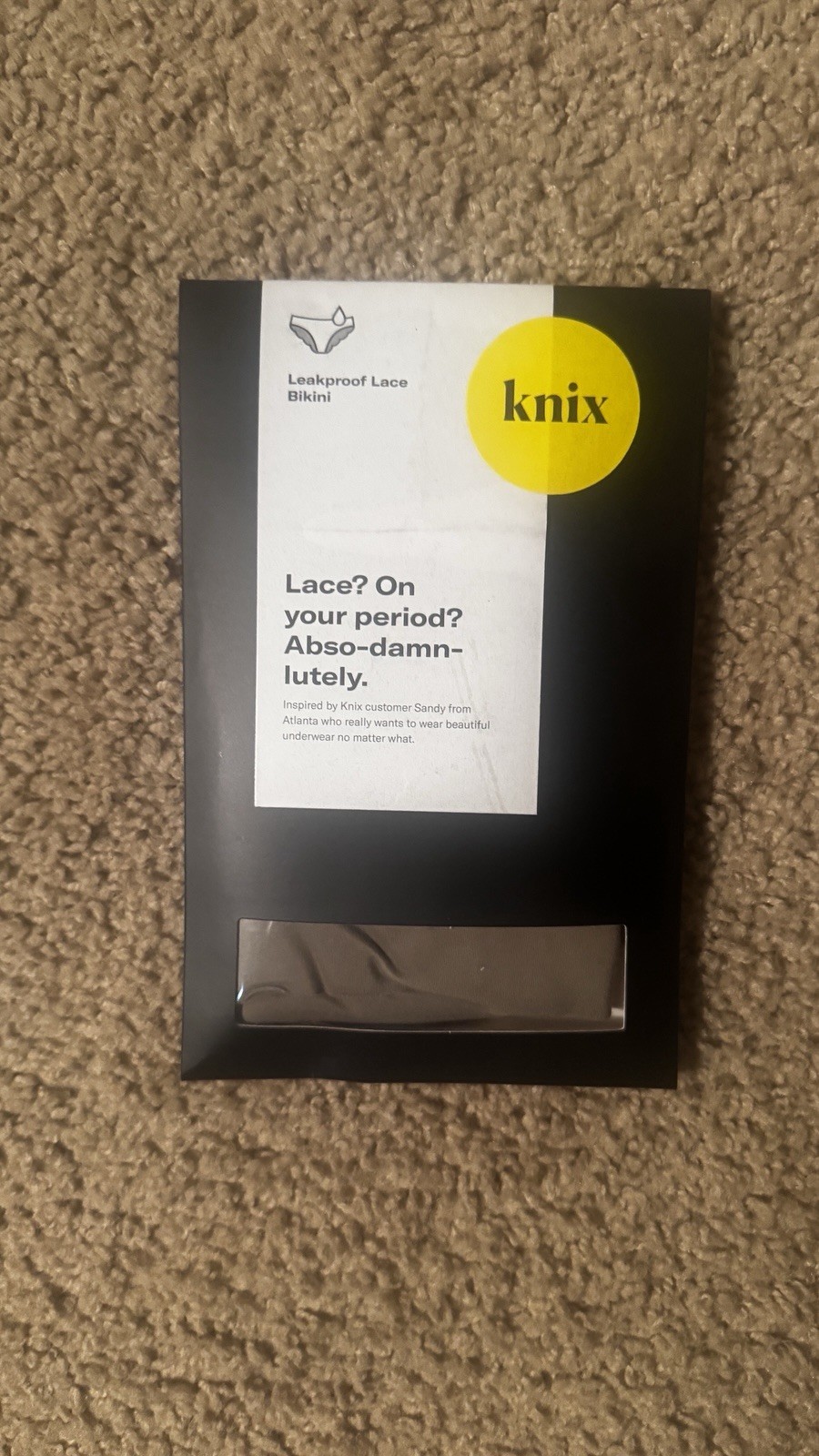 NWT | KNIX Women’s Leakproof |Super Absorbent | XXL | Gray Lace | Bikini Panty