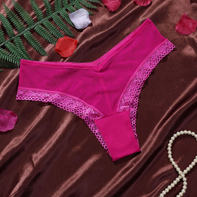 6 Pack Lot Sexy Womens See Through Sheer Panties Underwear V cut Briefs Lingerie