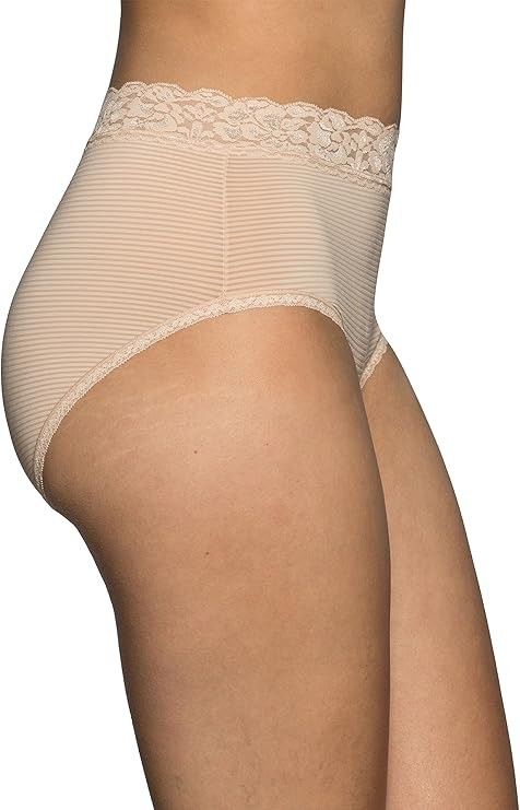VANITY FAIR Flattering Lace Panties ROSE BEIGE 2XL