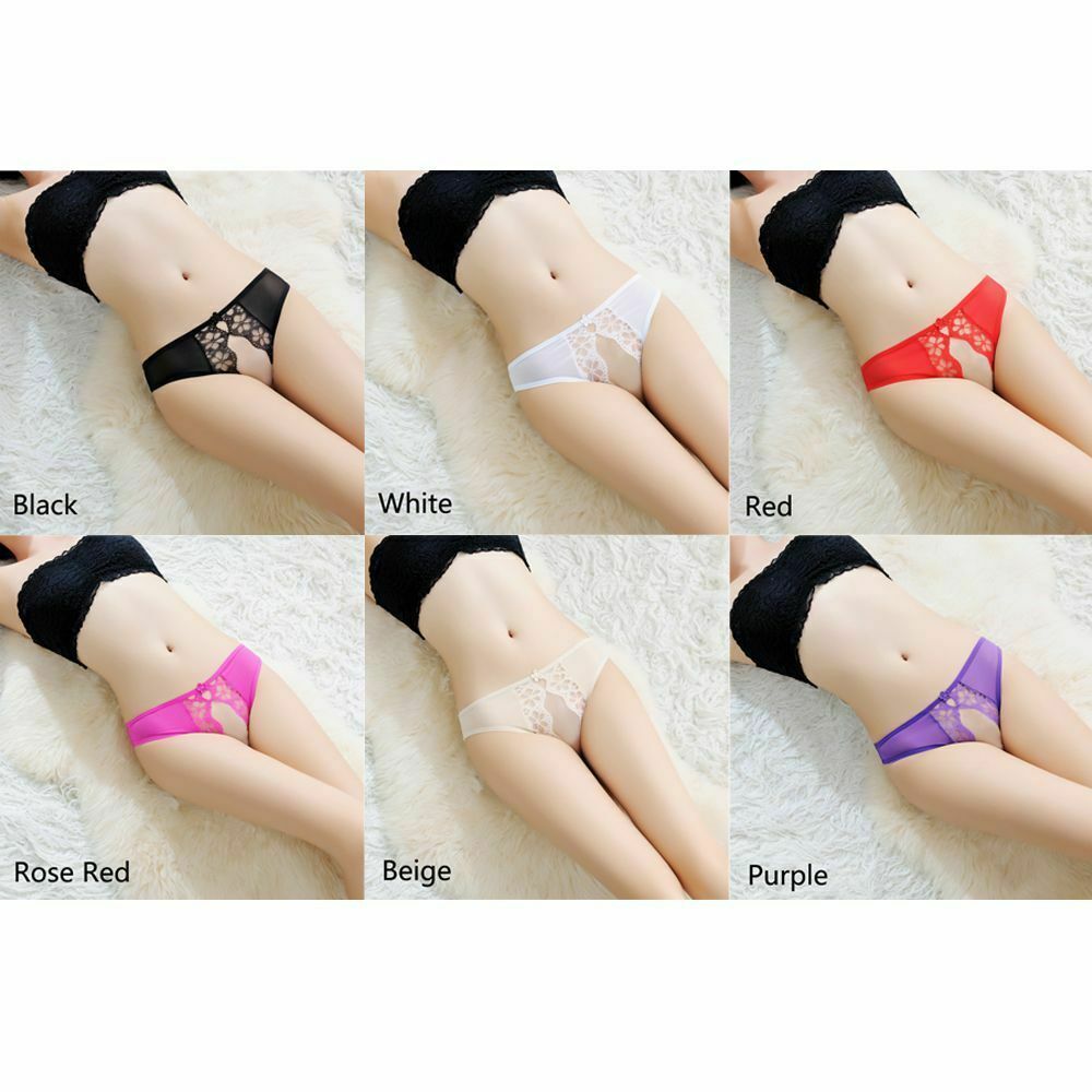 Sexy Women Crotchles Panty Lace Thong G-string Lingerie Underwear T-back USA