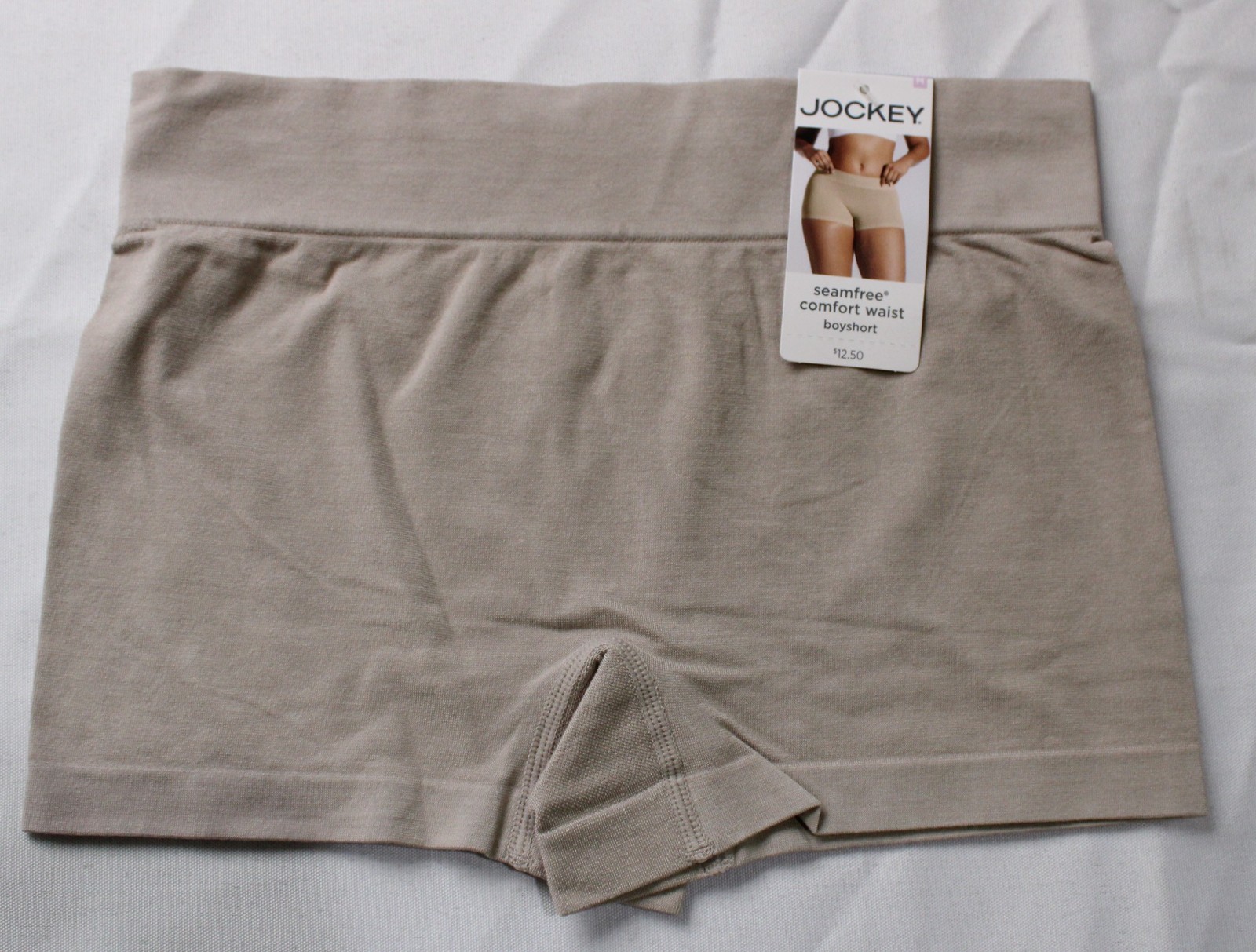 Jockey Womens Seamfree Comfort Waist Boyshort Underwear EJ3 Grey Seed Medium NWT