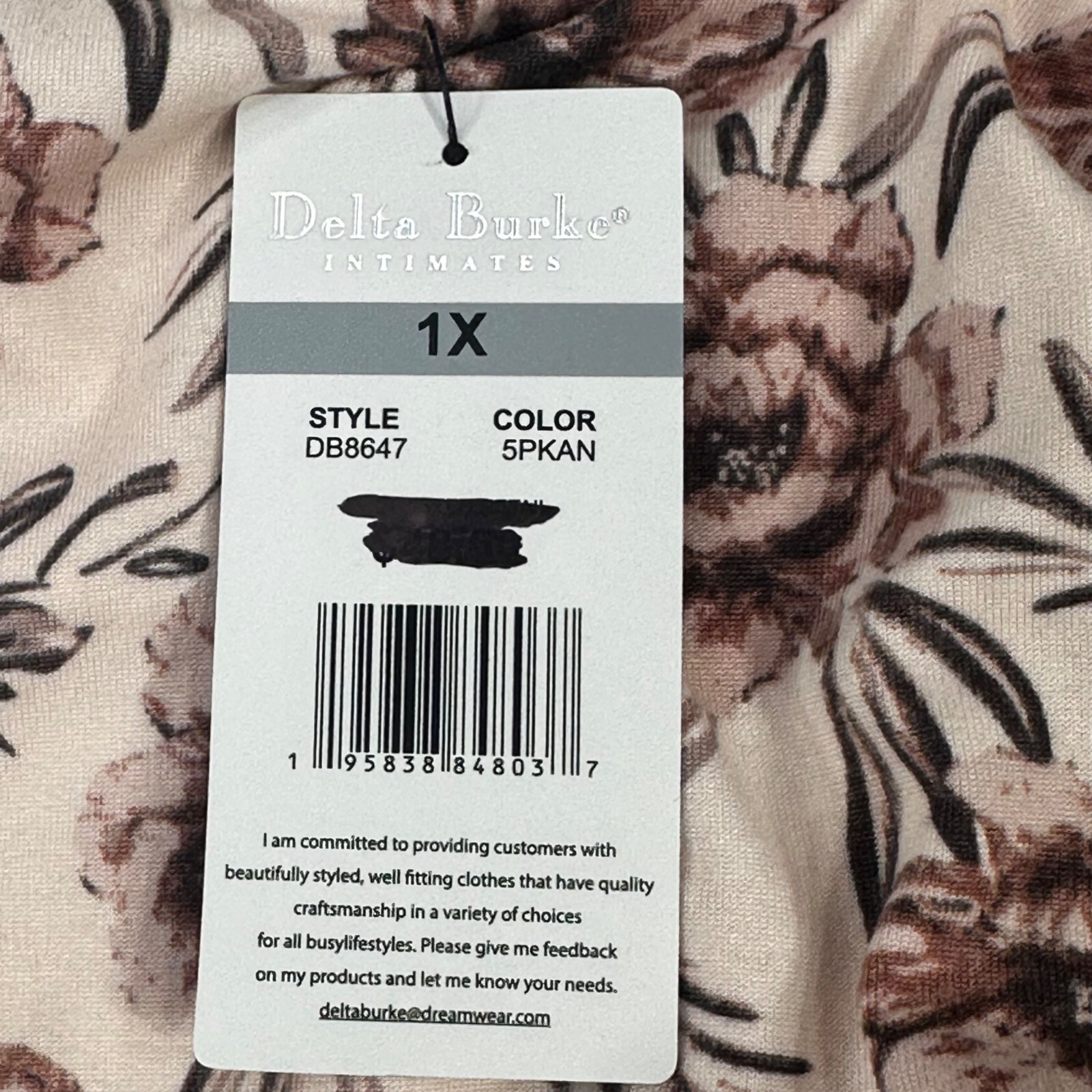 Lot Of Five Delta Burke Women’s Size 1X Panty Brief Assorted Brown Colors New
