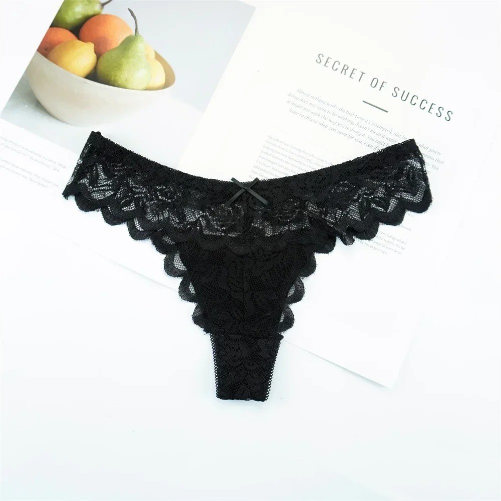 3 Pack Women Sexy Lace Underwear Lingerie Panties G-String Brief Thong Plus Size